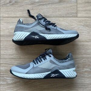 Reebok Gray and Black Mesh Sneakers